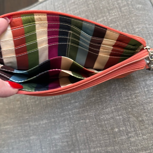 Coach Coral Orange Wristlet Vintage - Picture 3 of 11